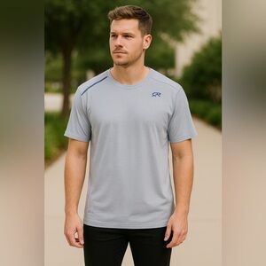 Iguana Skinz Women XL 70% Bamboo 30% Cotton BL/Gray Logo Tee Golf Sport Athletic